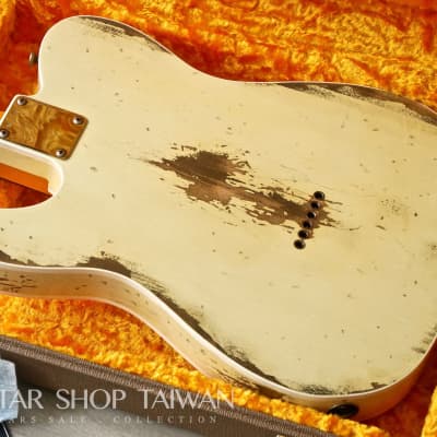 2021 Fender Custom Shop 1960 Telecaster Heavy Relic-Vintage White. image 14