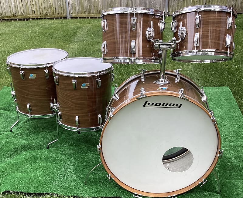 Ludwig Drum Set 70's Walnut Reverb