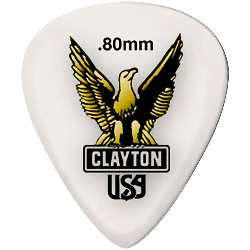 Clayton Acetal Standard Guitar Picks .80 mm 1 Dozen image 1