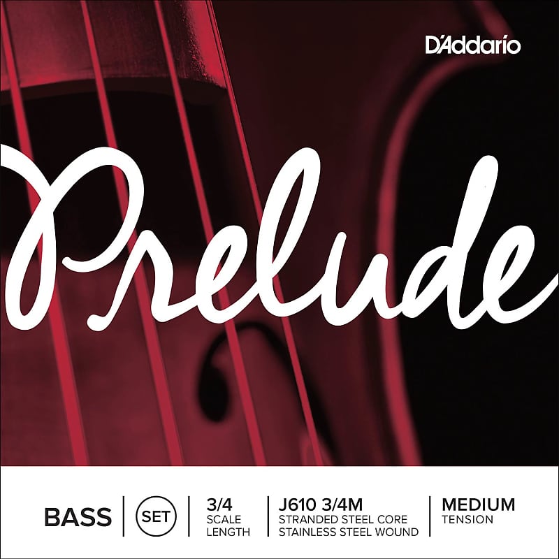 D'Addario D'Addario Prelude 3/4 String Bass String Set - Medium Gauge image 1