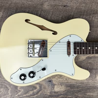 MyDream Partcaster Custom Built - Buttercream Thinline Tortoise Charlie Christian image 3