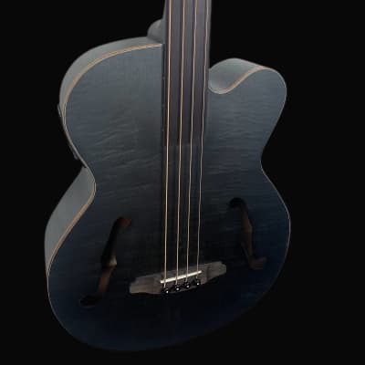 ARIA FEB-F2 / FL STBK (Stained Black) Fretless Electro Acoustic Guitar image 3