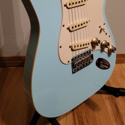Fender Stratocaster Partscaster Double Bound Sonic Blue image 3