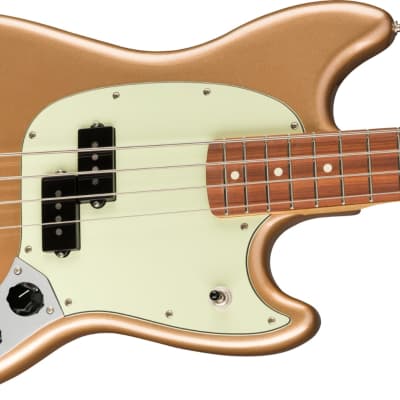 Fender Player Mustang PJ Bass with Pau Ferro Fingerboard Firemist Gold image 10