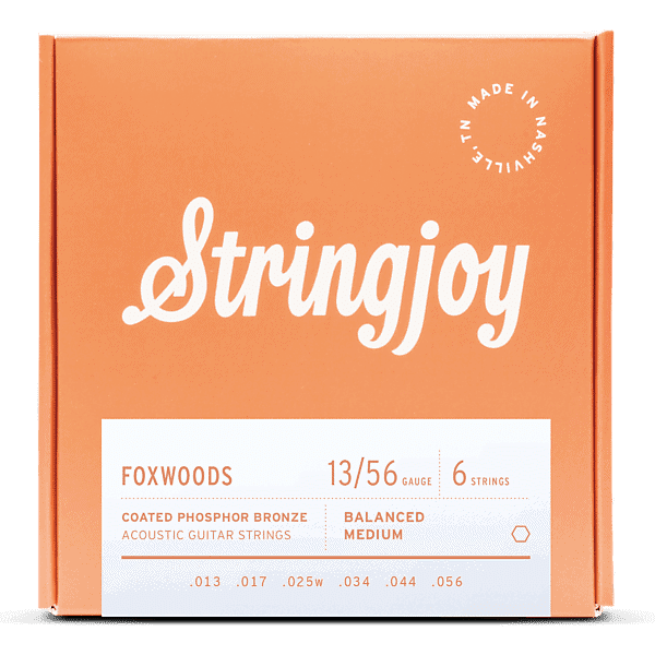 Stringjoy Foxwoods Medium Gauge 13 56 Coated Phosphor Bronze