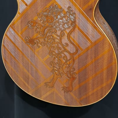 Blueberry NEW IN STOCK Handmade Acoustic Guitar Celtic Motif image 9
