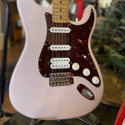 Fender Shell Pink HSS Strat w/ 50's Classic Player Neck / Pearly Gate and Texas Spec Pickups / Tweed image 19