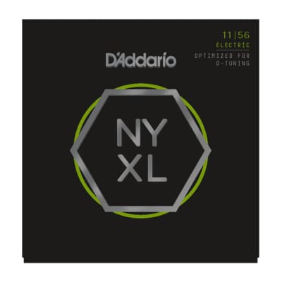 D’Addario NYXL1156 Nickel Plated Electric Guitar Strings,Medium Top/Extra-Heavy Bottom,11-56 image 1
