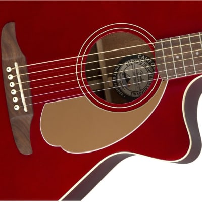 Fender Newporter Player in Electric Acoustic Guitar in Candy Apple Red with Walnut Fretboard image 5