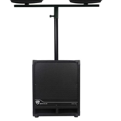 Rockville DJ Package w/ (2) 10" Active Speakers+Dual Mount+12" Powered Subwoofer image 1