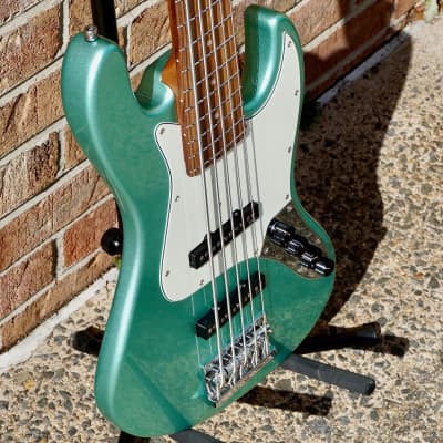 Sadowsky MetroExpress 21-fret Vintage JJ Bass 5-string Sage Green Metallic image 4