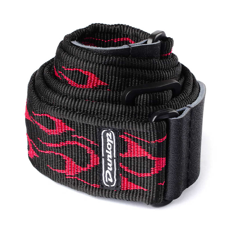 Dunlop Classic D-38 Series Flambe Red Guitar Strap image 1