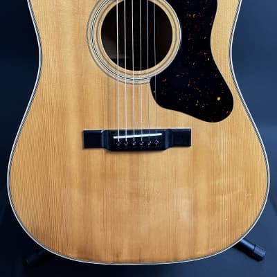 1970's Madeira by Guild A-30MS Flamed Maple Dreadnought Acoustic Guitar Natural image 2