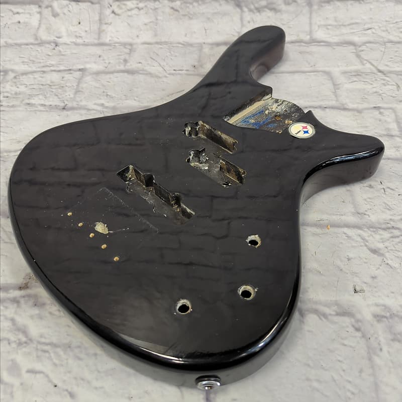 Washburn Electric PJ Bass Guitar Body Black Reverb