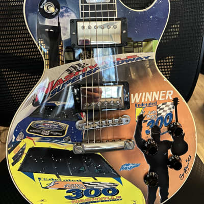 Gibson Les Paul Custom Shop 2006 - RARE Sam Bass Original Artwork NASCAR Trophy image 2