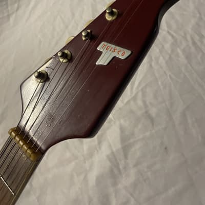 Teisco WG-4L Electric Guitar MIJ Japan W/ Chip Board Case Vintage 1960s Red image 20
