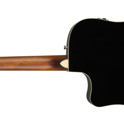 Fender Redondo Player Electric Acoustic Jetty Black Guitar with Walnut Fretboard image 8