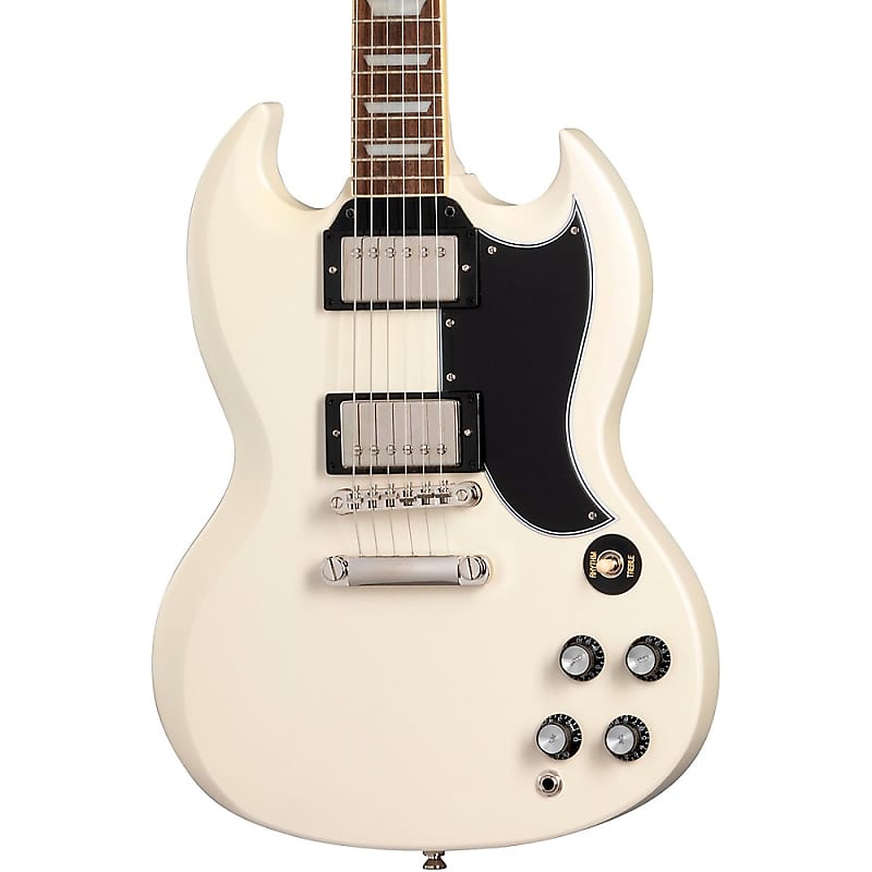 Epiphone 1961 Les Paul SG Standard Electric Guitar Aged Classic White image 1