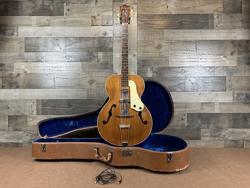 Sherwood H48 2420 Archtop Guitar w/Period Correct Silvertone Pick-up (1950's) w/Original Lifton Hardshell Case image 1