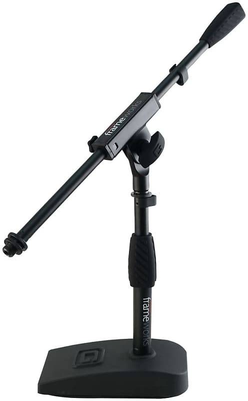 Gator Frameworks Short Weighted Base Microphone Stand with Boom Arm (GFW-MIC-0821) image 1