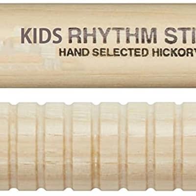Rhythm Band Pair 10 Red Rhythm Sticks, 1 Fluted, 1 Plain - Rhythm Band