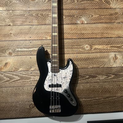 Partscaster Jazz Bass 2024 - Black Nitro Relic - Select Your Pick Guard for sale