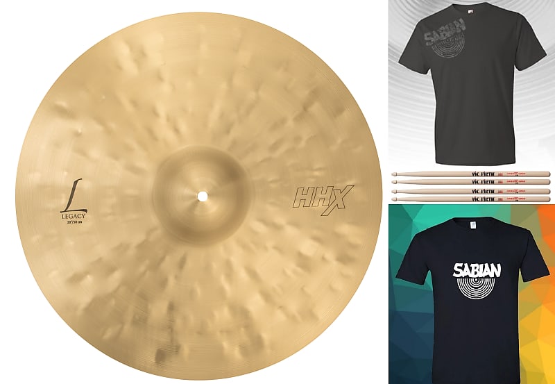 Sabian HHX 20" Legacy Ride Cymbal +Shirt/2x Sticks Bundle & Save Made in Canada Authorized Dealer image 1