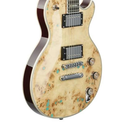 Schecter Solo II Custom Electric Guitar Natural Burl Turquoise image 9