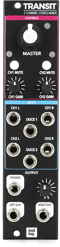 Modbap Modular Transit 2-channel Stereo Mixer Eurorack Module image 1