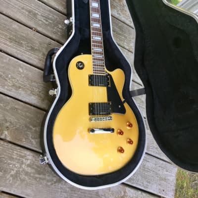 RARE Fender Squier M-77 M77 Goldtop Les Paul Singlecut style electric guitar w/ Gator case image 1