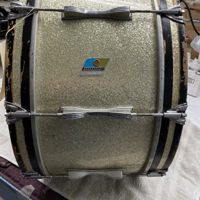 VINTAGE Ludwig 24” Marching Bass Drum, 1970s, with Carry Case! image 1