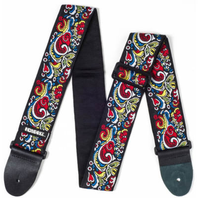 Dunlop JH03 Jimi Hendrix Love Drops Guitar Strap with Leather Ends image 2