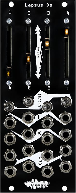 Noise Engineering Lapsus Os 4-channel Attenuverter Eurorack Module - Black image 1