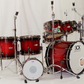 Drumcraft Series 8 Maple 7-pc Drumset in "Redburst" with Hardware -NEW image 2