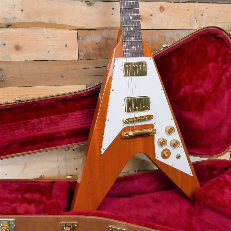 Gibson Flying V '67 Reissue 2016 - Natural Finish - Gold