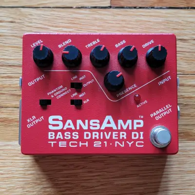 Tech 21 Sansamp Bass Driver & DI Vermillion Red Limited