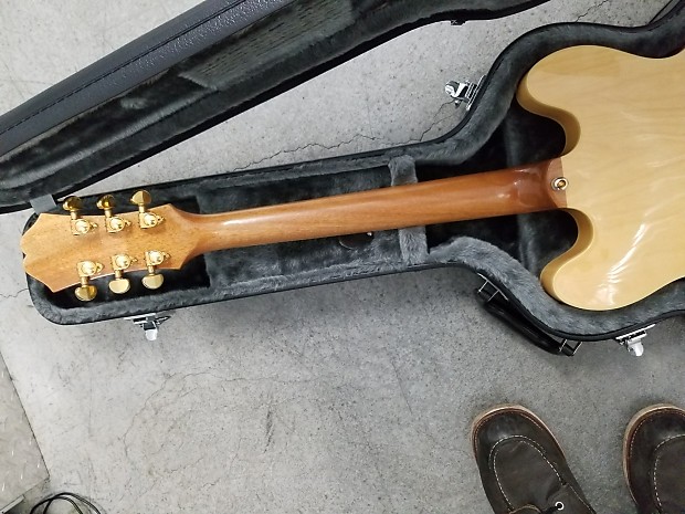 Epiphone Casino Upgrades Fralin P90s Hard Shell Case Natural | Reverb