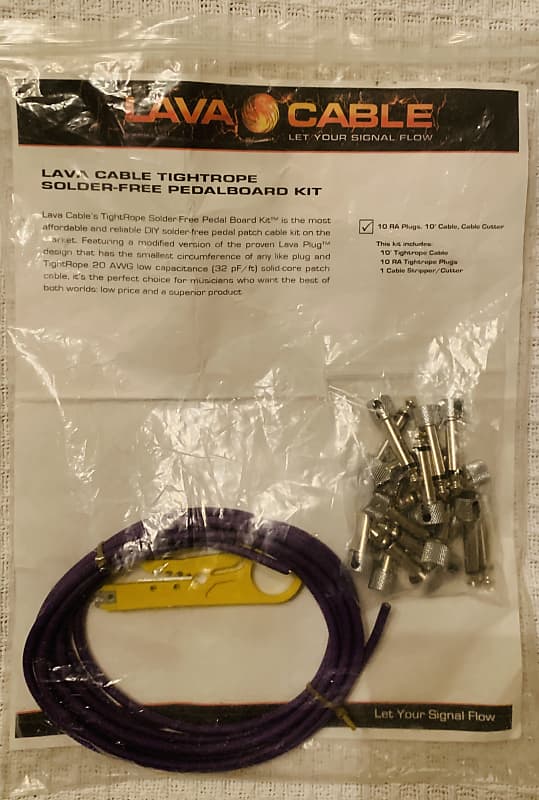 Lava Cable Tightrope SolderLess Pedalboard Kit Plus Extras Reverb