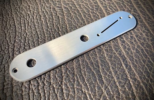Van Dyke-Harms Telecaster Control Plate, Standard, Angled Switch, Stainless Steel 2023 - Stainless Steel image 1