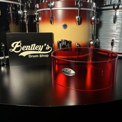 Pearl Crystal Beat Acrylic 6.5x14" Free Floating Snare Drum Shell in Red image 1