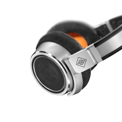Neumann NDH30 Open-back Studio Headphone - Silver with Black and Orange Trim image 3