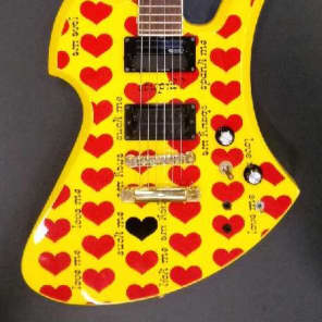 Burny MG-145S FERNANDES hideモデル Fernandes Burny Hide MG-145s Yellow Hide - Yellow Heart