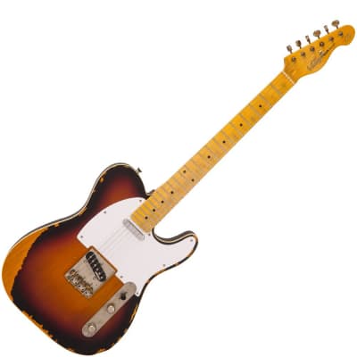 Vintage V59 ICON Electric Guitar ~ Distressed Sunburst for sale