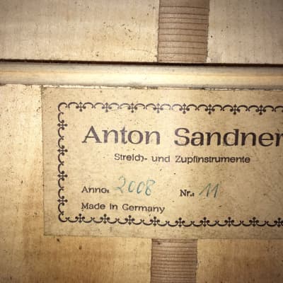 2008 Anton Sandner Left-Handed Maccaferri D-Hole Gypsy Jazz Guitar image 14