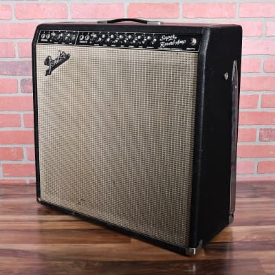 Fender Vintage 1967 Black Panel Super Reverb 45w 4 x 10" Combo with Amp Cover image 3