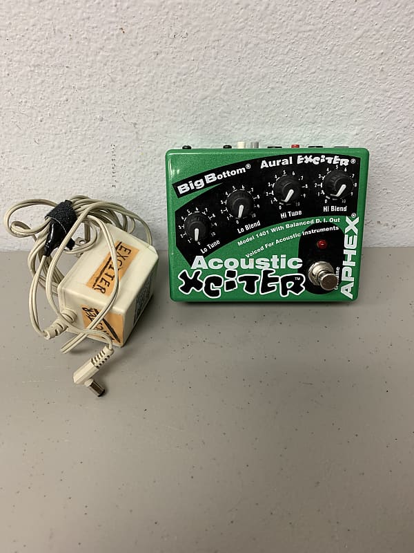 Aphex Acoustic Exciter Effect Pedal with Power Supply Green Reverb