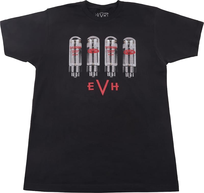 EVH Eddie Van Halen Amp Tube Logo Tee T-Shirt, Black, L, Large image 1