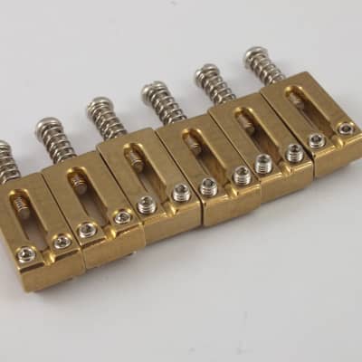 Brass Stratocaster Bridge Saddle Set 52.5mm String spacing
