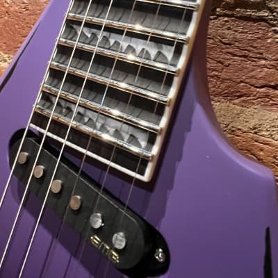 ESP LTD Alexi Laiho Purple Fade Satin , Ripped pinstripes image 10