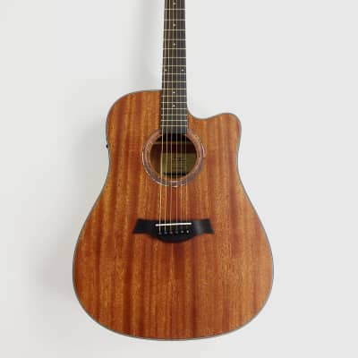 Haze W1654CEQM Solid Mahogany Top Built in Tuner/EQ Electro-Acoustic Guitar, 10W Amp, Accessories Pack image 2